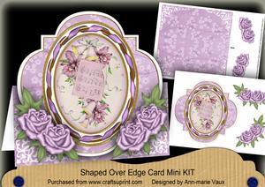 Orchid Music Shaped Over 3D Mini Card Kit