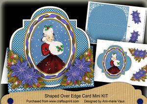 Winter Lady Fancy Shaped Over 3D Mini Card Kit