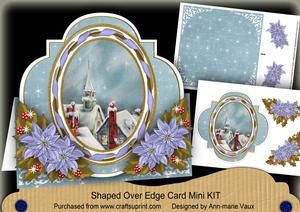 Winter Rooftops Shaped Over 3D Mini Card Kit