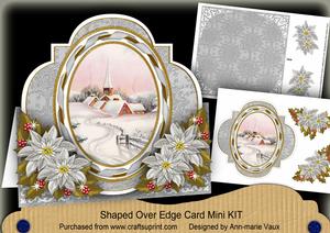 Snow Church Shaped Over 3D Mini Card Kit