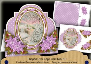 Lilac Snowscene2 Shaped Over 3D Mini Card Kit