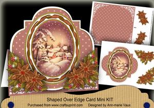 Snowy Village Shaped Over 3D Mini Card Kit