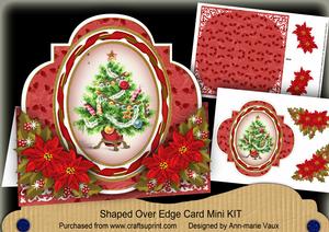Christmas Tree Shaped Over 3D Mini Card Kit