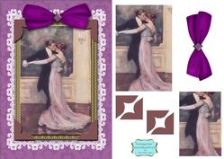 Strictly Dancing Couple A5 Lace Card Front Step by Step