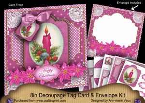 Cerise Candle Special 8in Tag N' Envelope Kit
