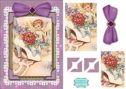 The Shoe Fairy A5 Lace Card Front Step by Step
