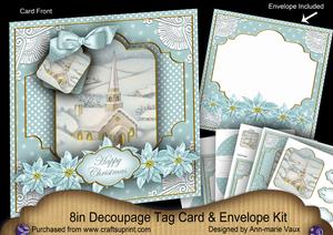 New Teal Church Special 8in Tag N' Envelope Kit