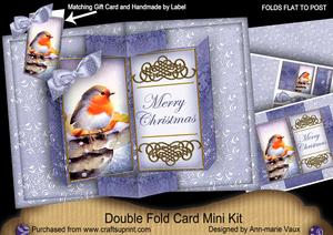 Blue Robin Double Fold 3D Card Mini Kit