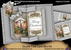 Silver Lantern Double Fold 3D Card Mini Kit
