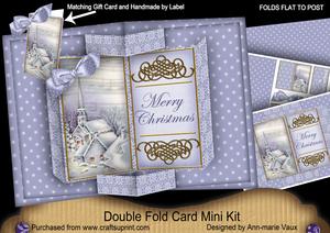 Blue Church Double Fold 3D Card Mini Kit