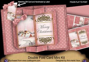 Snow Church Double Fold 3D Card Mini Kit