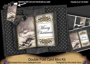 Winter Walk Double Fold 3D Card Mini Kit