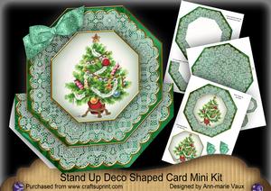 Christmas Tree Green Deco Stand-up Large Card Mini Kit