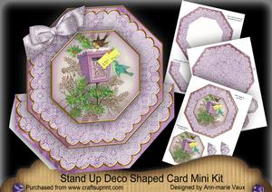 Lilac Postbox Deco Stand-up Large Card Mini Kit