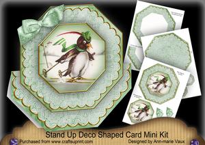 Mr Penguin Deco Stand-up Large Card Mini Kit