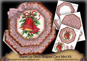 Red Bells Deco Stand-up Large Card Mini Kit