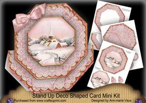 Snow Church Deco Stand-up Large Card Mini Kit