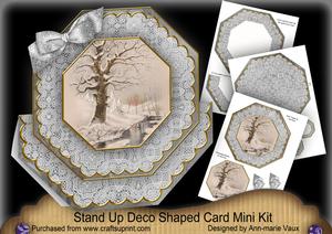 Winter Stream Deco Stand-up Large Card Mini Kit