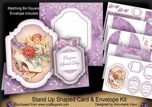 Shoe Fairy Large Fancy Stand Up Card N Envelope Kit