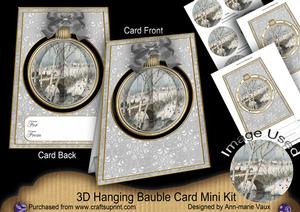 Snow Bridge 3D Hanging Bauble Ornament Card Mini Kit