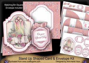 Wedding Book Large Fancy Stand Up Card N Envelope Kit