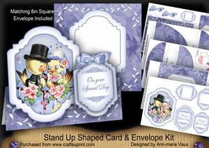 Love Ducks Large Fancy Stand Up Card N Envelope Kit