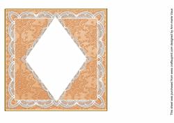 Borange Snow D.diamond 7in x 7in Square Insert Panel Sheet