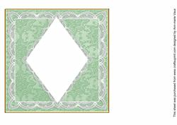 Mid Green Snow D.diamond 7in x 7in Square Insert Panel Sheet