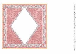 Pink Snow D.diamond 7in x 7in Square Insert Panel Sheet
