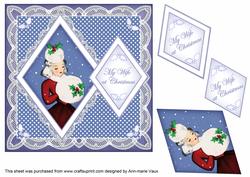 Winter Lady My Wife 7in Double Diamond Topper