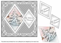 Snow Tree My Husband 7in Double Diamond Topper