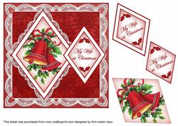 Red Bells My Wife 7in Double Diamond Topper