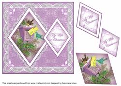 Postbox Wife at Christmas 7in Double Diamond Topper
