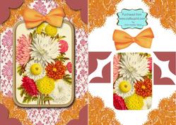 Mixed Dahlias A5 Card Front Step by Step