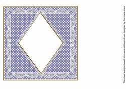 Blue White Dotty Spot 7in Diamond Insert Panel