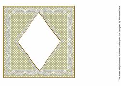 Cream White Dotty Spot 7in Diamond Insert Panel