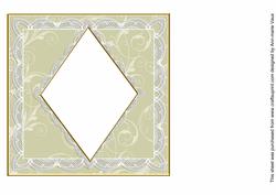 Cream Swirls 7in Diamond Insert Panel