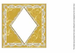 Gold Swirls 7in Diamond Insert Panel