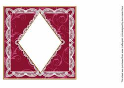 Hot Pink Swirls 7in Diamond Insert Panel