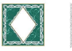 Peacock Swirls 7in Diamond Insert Panel