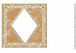Vintage Tea Swirls 7in Diamond Insert Panel