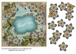 Dteal Met Fleur Thank You Fancy 7in Deco Topper
