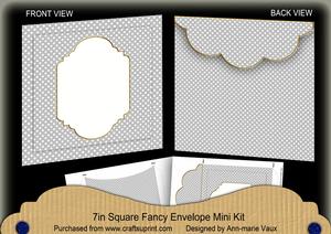 Silver Dotty Fancy 7x7inch Easy Envelope Mini Kit
