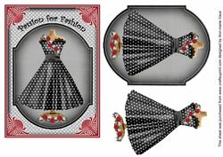 Red Black Dress Passion for Fashion 7x5in Fashion Topper