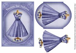 Blue Dress Passion for Fashion 7x5in Fashion Topper