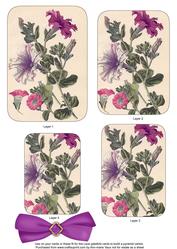 Petunias Matching Lace Gatefold Toppers