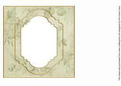 Cream Rose Fancy 7in Square Insert Panel Sheet