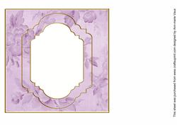 Lilac Rose Fancy 7in Square Insert Panel Sheet