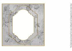 Silver Rose Fancy 7in Square Insert Panel Sheet