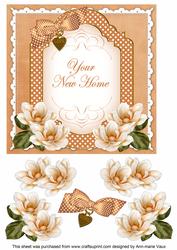 Borange Magnolia New Home Fancy 7in Decoupage Topper